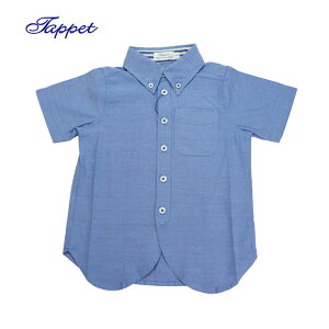 Tappet(タペット)シャンブレーボタンダウン半袖シャツ-6037【110cm|120cm|130cm|140cm|150cm】【メール便OK】