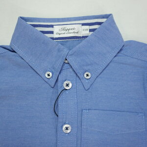Tappet(タペット)シャンブレーボタンダウン半袖シャツ-6037【110cm|120cm|130cm|140cm|150cm】【メール便OK】