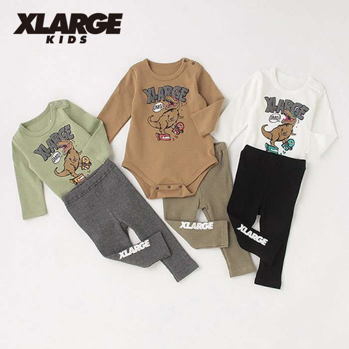 (SALE30％OFF)(21aw)XLARGE KIDS(エクストララージ キッズ)ロンパース＋レギンスセット-3503【80cm】【メール便OK】