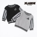 (SALE30OFF)(22ss)XLARGE KIDS(GNXg[W LbY)`FbNjbgvI[o[-1244y130cm-140cmzyzցz