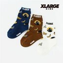 (22aw)XLARGE KIDS(エクストララージ キッズ) バナナ総柄クルーソックス【日本製】-3412【メール便OK】