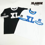 (30％OFF)(23ss)XLARGE KIDS(エクストララージ キッズ)ロゴリンガーTシャツ-2205【130cm-140cm】【メール便OK】