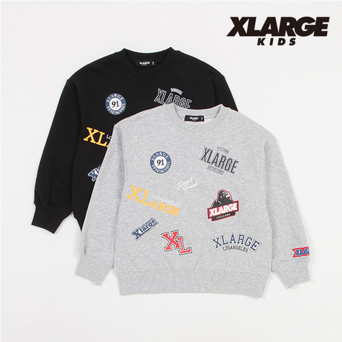 (20％OFF)(23aw)XLARGE KIDS(エクストララージ キッズ)MIXロゴトレーナー-3213【120cm-140cm】【宅配便】のサムネイル