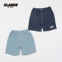 (24ss)XLARGE KIDS(エクストララージ キッズ)爽やかデニムショートパンツ-1109【120cm|130cm|140cm】【メール便OK】