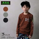【20%OFFSALE】R.O.G(アールオージー)ロゴプリントトレーナー【メール便可能】 キッズ 子供服 かわいい おしゃれ 秋 冬 あたたかい あったか 男の子 女の子 あったか服 ROG ロゴ 160cm 170cm