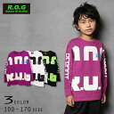 【20％OFFSALE】R.O.G Reboot(リブート)ロゴ刺繍入りビックロングTシャツ【メール便送料無料】 ROG 春服 春物 子供服 トップス 通園 通学 入園 入学 キッズ 男の子 女の子 おしゃれ かわいい 子供 ロゴ 刺繍 ジュニア