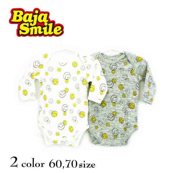 【20％OFFSALE】Baja Smile(バハスマイル)スマイル総柄ボディスーツ【メール便可能】