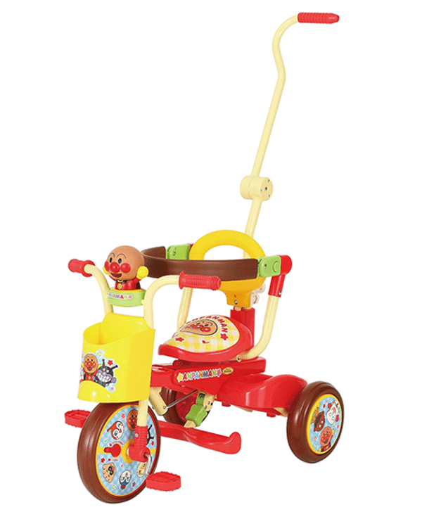 折りたたみ三輪車 アンパンマン オールインワンUP3【M＆M】エムアンドエム 折りたたみ三輪車 アンパンマン三輪車 かじきり 押し棒付き 出産お祝い 誕生日お祝いのサムネイル