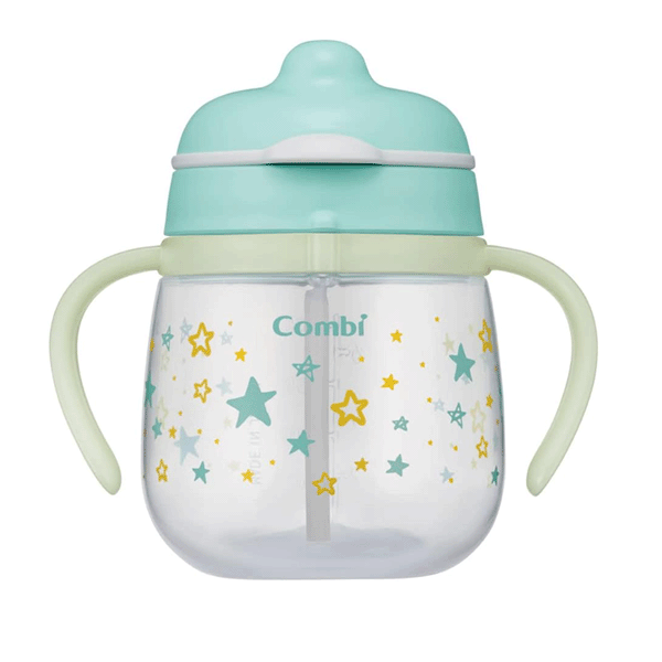 コンビ ラクマグ 光るはじめてストロー 240 N ほし【送料無料】【コンビ】ベビーストロー飲みトレーニングマグ 持ちやすい 光る 日本製