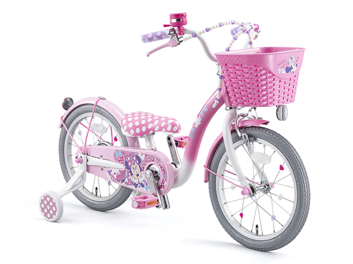 アイデス　ミニーマウスポルカドット　16インチ ＜完成品＞★今なら自転車カバープレゼント！ 【包装不可】【アイデス】　ides　子供用自転車のサムネイル
