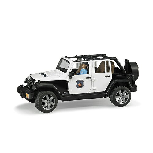 チャイルドマロンの♪【安心の正規品】　ブルーダー　02526　Jeep　パトカー　（フィギュア付き）　ジープ　ラングラー　【送料無料（北海道・沖縄県除く）】　bruder　ルビコン　ポリスカー　警察　ドイツ製｜アングル2