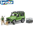 ♪【安心の正規品】 ブルーダー 02587 LandRover Def.ワゴン&フォレスター(犬付き) ランドローバー ディフェンダー bruder ドイツ製