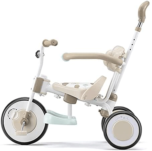 ナチュラル トライク / プー＆ハニー【アイデス】【包装不可】ides 三輪車 かじ取り式 押し棒付き プーさん 出産祝い 誕生日祝い ナチュラルカラー