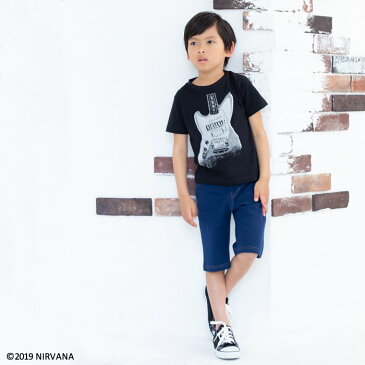 NIRVANA ニルヴァーナ 子供服 半袖シャツ ベビー服 男の子 女の子 ベビー キッズ 半袖 Tシャツ ギター 天竺 トップス その他 出産祝い ギフト 夏 80 90 95 100 110 120 130 140cm