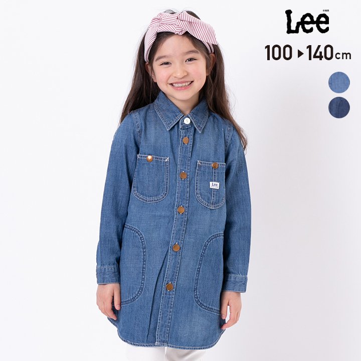 LEE 子供服 ベビー服 女の子 ワンピース デニム ベビー キッズ 長袖 トップス