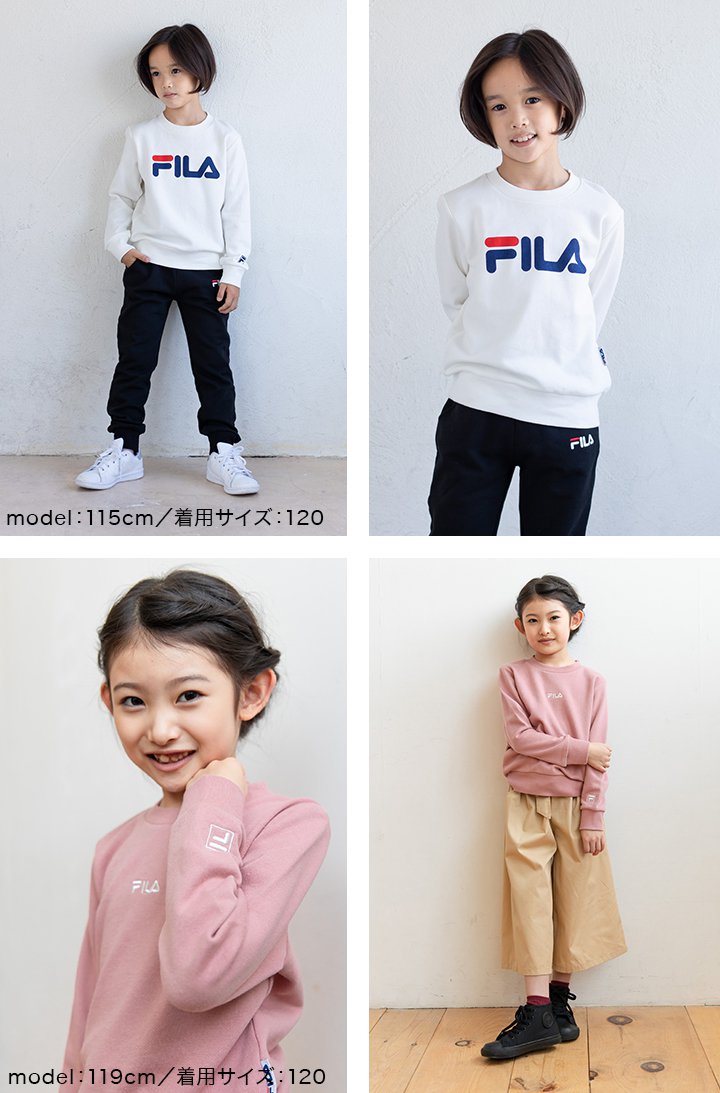 ゆうパケ送料無料 在庫処分価格 FILA フィラ トレーナー キッズ 子供服 ベビー服 男の子 女の子 ユニ 長袖 ベビー スウェット ロゴ 裏毛 スポーツ ブランド 秋冬春 春服 トップス 80 90 100 110 120 130 140 150cm [M便 1/1]