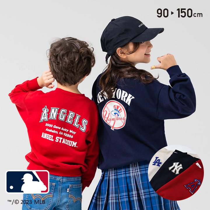 トレーナー MLB メジャーリーグ 子供服 キッズ ベビー服 男の子 女の子 長袖 ロゴ 裏毛 ヤンキース ド..