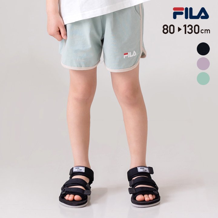 アウトレット フィラ ショートパンツ FILA ズボン キッズ 子供服 ベビー服 ロゴ 女の子 綿100％ スポーツ ボトムス 夏服 80 90 100 110 120 130cm M便 1/2