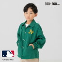  キッズ MLB コーチジャケット 子供服 ナイロン アウター ジャンパー 長袖 ヤンキース ドジャース アスレティックス メジャーリーグ ロゴ NY LA 男の子 女の子 100 110 120 130 140 150 160cm 