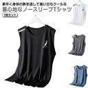 筋トレ ドライ ノースリーブ 接触冷感 薄手 吸汗速乾 タンクトップ 夏 メッシュ Tシャツ 無地 涼しい 袖なしTシャツ ジム メンズ 運動着 接触冷感 フィ...