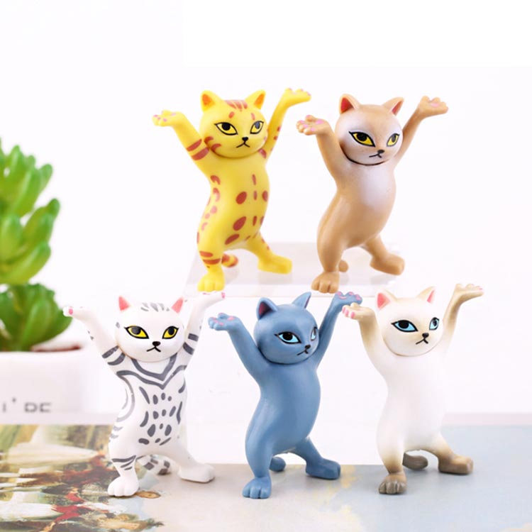 5点セット!猫 アクセサリースタンド プレゼント アクセサリー掛け イヤホンスタンド ギフト ねこ 誕生日 ペン立て イヤホンスタンド 子供 ペンスタンド おしゃれ ペット 飾り キー スタンド ケース 便利グッズ フィギュア
