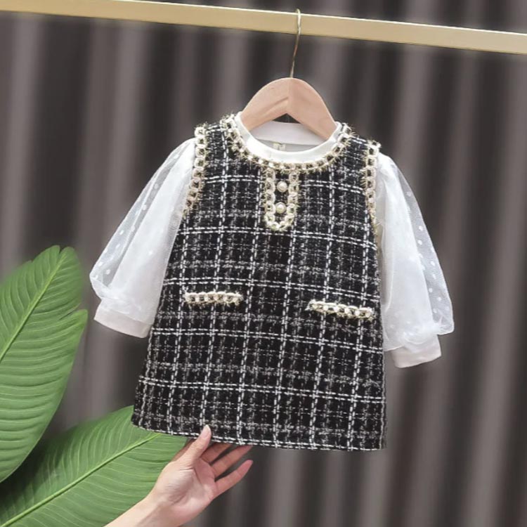 セットアップ 赤ちゃん ブラック ベビー 2点セット 通園 春 発表会 子供服 ギフト 女の子 秋 入園式 トップス ワンピース 通学 キッズ お誕生日 プレゼント フォーマル パーティー 結婚式 七五三 お出かけ お洒落 かわいい おしゃれ ベビー ホワイト 80 90 100 3