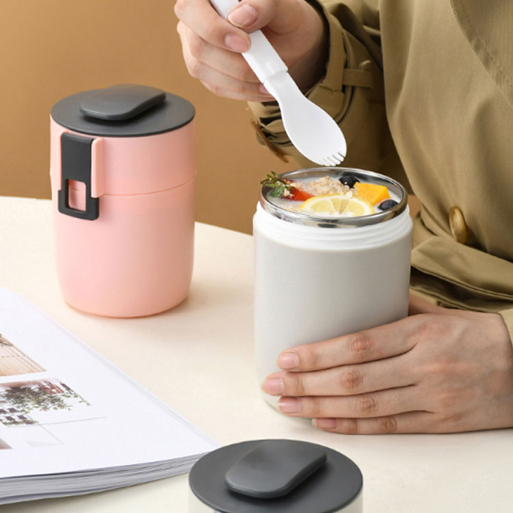 スープジャー スープボトル 保温ランチジャー 保温 保冷 450ml 580ml 弁当箱 フードジャー ステンレスボトル 水筒 ステンレス スープボトル スープ入れ 持ち運び スープ スープカップ 水筒 保温弁当箱 キャンプ アウトドア 通勤 通学 新生活 children-veteements-10001947 Children vetements サンプル画像2