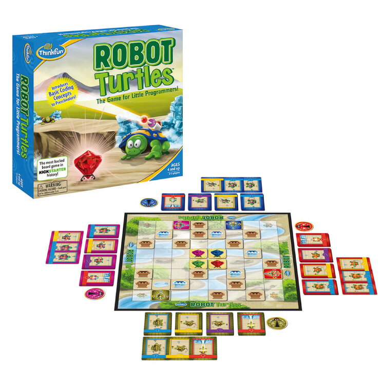 おもちゃ ボードゲーム ロボット・タートル ROBOT TURTLES玩具 シンクファン ThinkFun プラグラミング ゲーム 思考 プログラミング学習キット 4歳から オモチャ 誕生日プレゼント 誕生日 クリ…