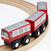 moku TRAIN　京急2100形電車 おもちゃ 知育玩具 鉄道 玩具 鉄道おもちゃ 京急 2100形 京浜急行電鉄 木製 木製玩具 木のおもちゃ 木の電車 マグネット連結 磁石 連結 電車遊び 乗り物おもちゃ 電車おもちゃ 男の子 幼児 子供 子ども こども プレゼント 誕生日プレゼント