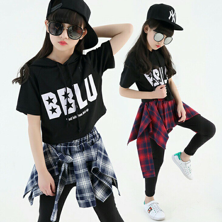 Rakuten - 【子供服】キッズ ダンス 衣装 ヒップホップ 韓国子供服 HIPHOP JAZZ DS 原宿系 ヒップホップ 衣装 セットアップ キッズ ヒップホップ スカート巻き ジャズ キッズダンス 衣装 長ズボン ストリート系 ダンス Tシャツ 110/120/130/140/150/160/170/180【RCP】05P03Dec16♪