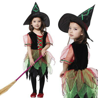 Rakuten - ハロウィン コスプレ 子供 魔女 女の子 衣装 魔法使い 仮装 ドレス キッズコスチューム cosplay キッズ 宴会 余興 忘年会 ダンス衣装 巫女 悪魔 魔女 女の子 子供用 子供 魔女 ウィッチ 天使 エンジェル お姫様 ハロウィン仮装 子供
