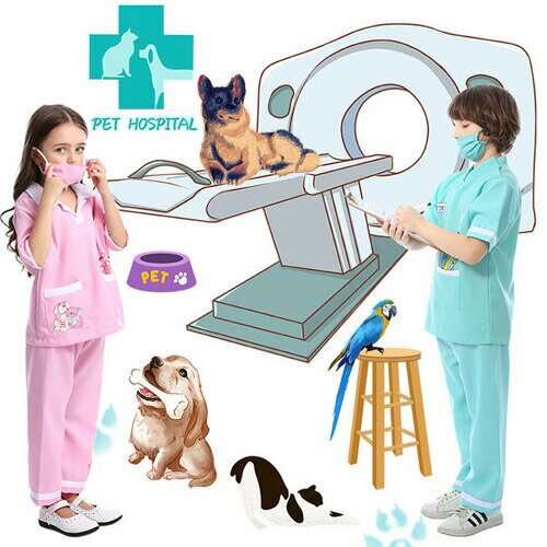 医者 子供 手術 コスプレ キッズ 男の子ナース ナース服 ハロウィン コスチューム 仮装 こすぷれ なり..