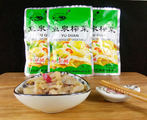 魚泉搾菜 【 双椒脆 】1袋 ストリップ　搾菜 ザーサイ　漬物　中華物産 食品　味付けザーサイ 　 おつ..