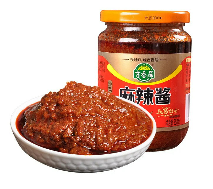 吉香居 麻辣醤 辛口味噌　大人気　中華調味料 中華食材 中華物産 中国産　358g　食べるラー油 中華調味料