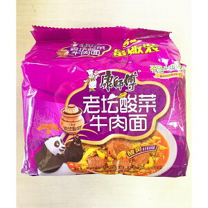 期間限定セール　康師傅 老譚酸菜牛肉面 中華インスタントラーメン　焼き牛肉入り 5食入り 康師傅 老壇酸菜牛肉面 即席ラーメン 方便面 牛肉面