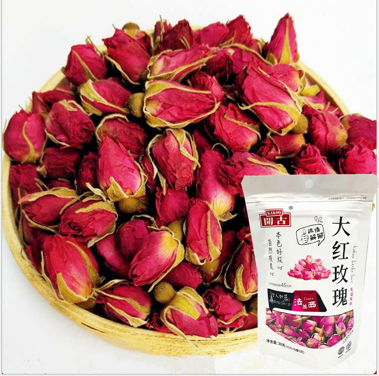 開古 バラのつぼみ　薔薇花 薔薇茶　中国茶 養生茶 健康茶　バラ花 ローズ　乾燥　チャック袋入り