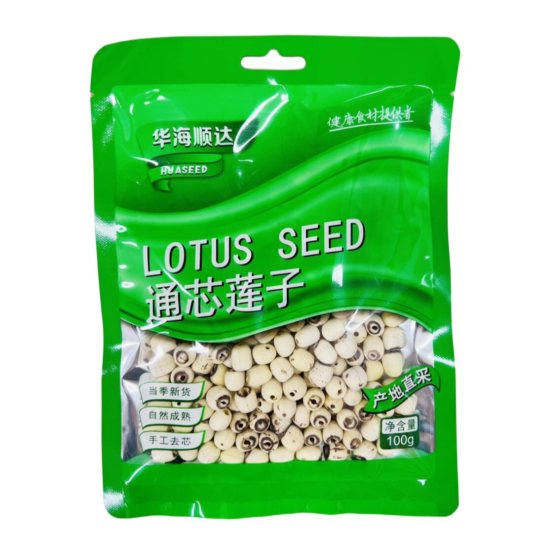 華海順達 100g　蓮の実 蓮子 漢方薬膳に はすの実 ハスの実 　中華食材 中華物産