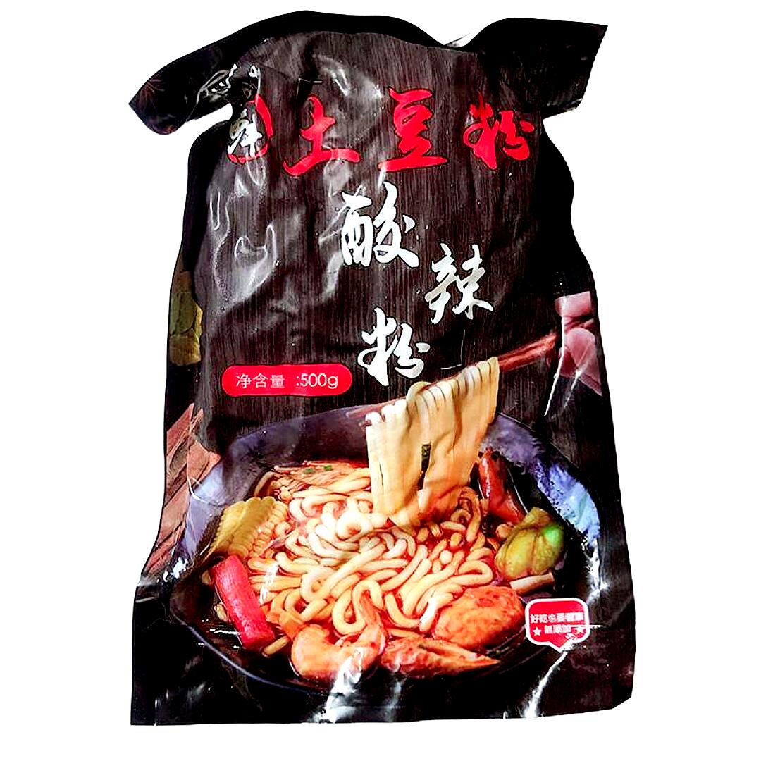 【3点セット】 日本国内製造 冷凍 土豆酸辣粉 500g×3点　酸辣粉 じゃがいも春雨 土豆粉 調理必要 冷凍商品 　ポイント消化 鍋料理におすすめ 土豆酸辣粉 王牌食品 土豆粉 china-panda2018-10002699 パンダ中華物産 サンプル画像2
