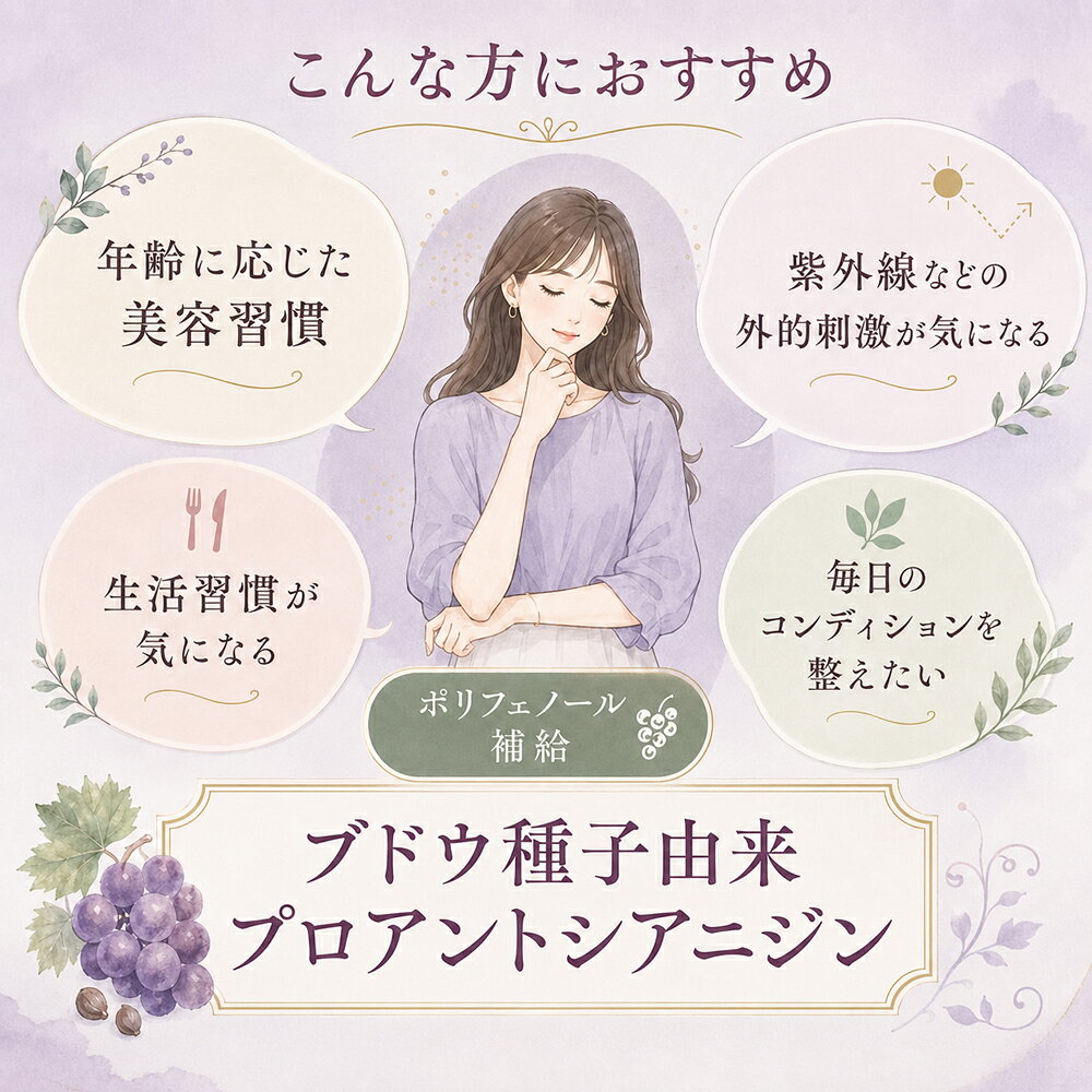ブドウ種子エキス 30粒 サプリメント ブドウ種子抽出物 475mg配合 ポリフェノール 栄養補助食品 ぶどう由来 大人世代の毎日の健康習慣に　年齢に応じた栄養補給に chinatea-10008310 彩香-お茶 ハーブ 花材 ギフト サンプル画像2
