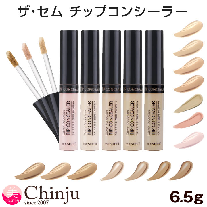 NEWカラー ザセム the SAEM カバーパーフェクションチップコンシーラー 6.5g コンシーラー 化粧下地 メイクアップ 韓国コスメ UV