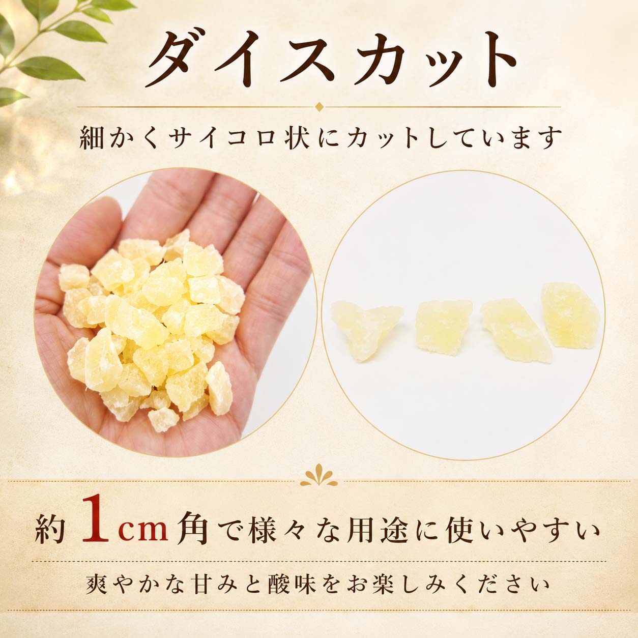 ドライパイン ダイスタイプ 35g クラフトパック ドライフルーツ パイナップル [ 有糖 チャック付き 小分け お試し サイズ ] おつまみ お菓子 スイーツ 製菓材料 パイン ダイスカット ひとくち おやつ 少量 chinmikoubou-10001298 おつまみショップ珍味工房 サンプル画像3