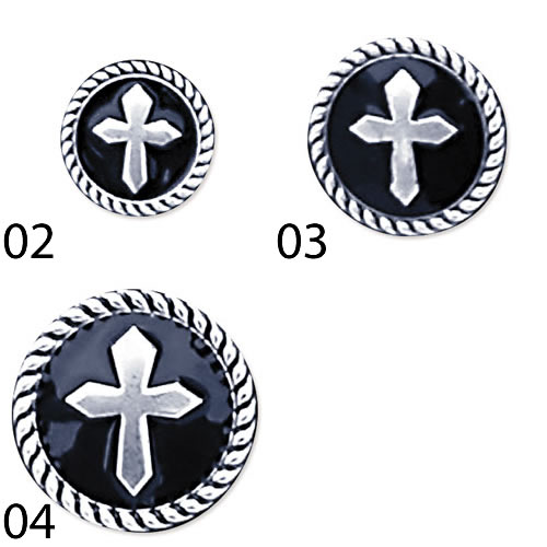【USA直輸入】tandy LEATHER製 レザークラフト材料 革 道具 金具 エポキシクロスコンチョ 1個入　Epoxy Cross Conchos　7758- サイズ3種類(直径18、25、32mm)【送料無料 通販】