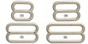 tandy LEATHER製 レザークラフト材料 革 道具金具 ストラップスライド 2個入 Strap Slides 2/pk 1168- ストラップ巾4種類(18mm、25mm、32mm、38mm)