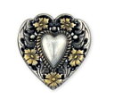 【USA直輸入】tandy LEATHER製 レザークラフト材料 革 道具 金具 フローラルハートコンチョ 1個入 Floral Heart Concho 1" (2.5 cm) 7424-10【送料無料 通販】