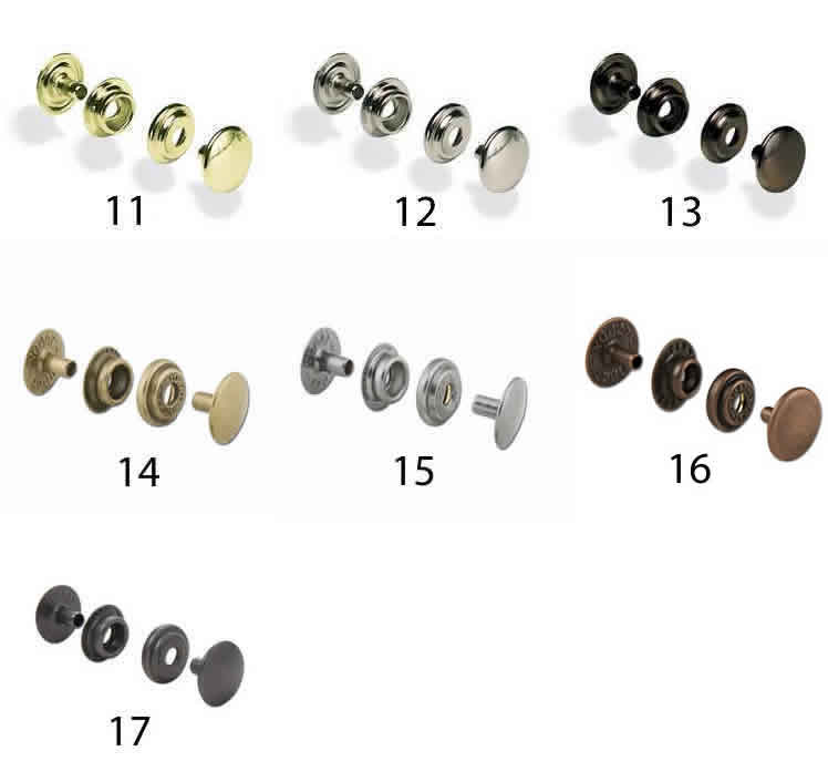 【USA直輸入】tandy LEATHER製 レザークラフト材料 革 道具 金具 ボタン ホック 頭直径1.4cm　100個入..