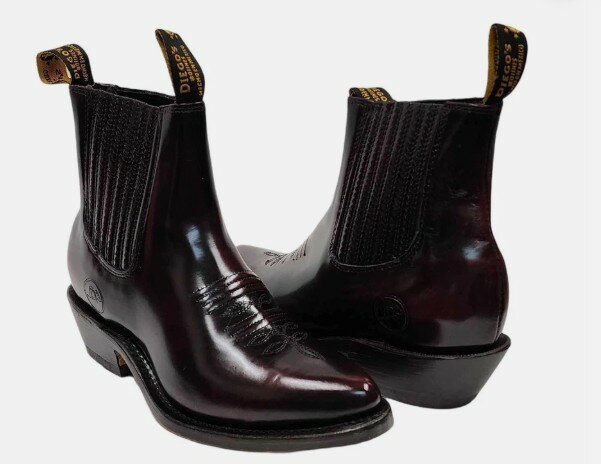 【TP135】ディエゴ　Diego　　ワインレッド　 ショート アンクル　 ウエスタンブーツ 6/MYF