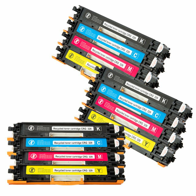 【掘り出し物SALE★15%クーポン配布】 日本製ケミカルパウダー採用 キヤノン用 CRG-329 4色セット×3 リサイクルトナーカートリッジ crg-329 329 内容： CRG-329BLK CRG-329CYN CRG-329MAG CRG-329YEL 機種： Satera LBP7010C