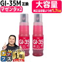 ★エントリーで最大P24倍 【純正の1.75倍 5,200枚の大容量印刷】 キャノン用 GI-35 マゼンタ 2セット 顔料 互換インク ボトル 内容: GI-...