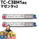 ★エントリーで最大P24倍 【 宅配便商品 あす楽 】 沖データ用 OKI用 TC-C3B1 TC-C3BM1 マゼンタ ×2セット リサイクルトナーカートリッ...