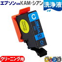 ★エントリーで5月ずっと+P10倍 増量版 エプソン用 カメ KAM KAM-C シアン 洗浄カートリッジ 内容: KAM-C-L 機種: EP-881AB E...